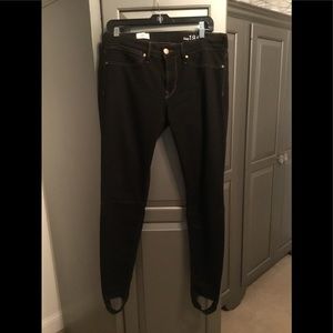 Gap 1969 black denim stirrup jeggings 30/10R
